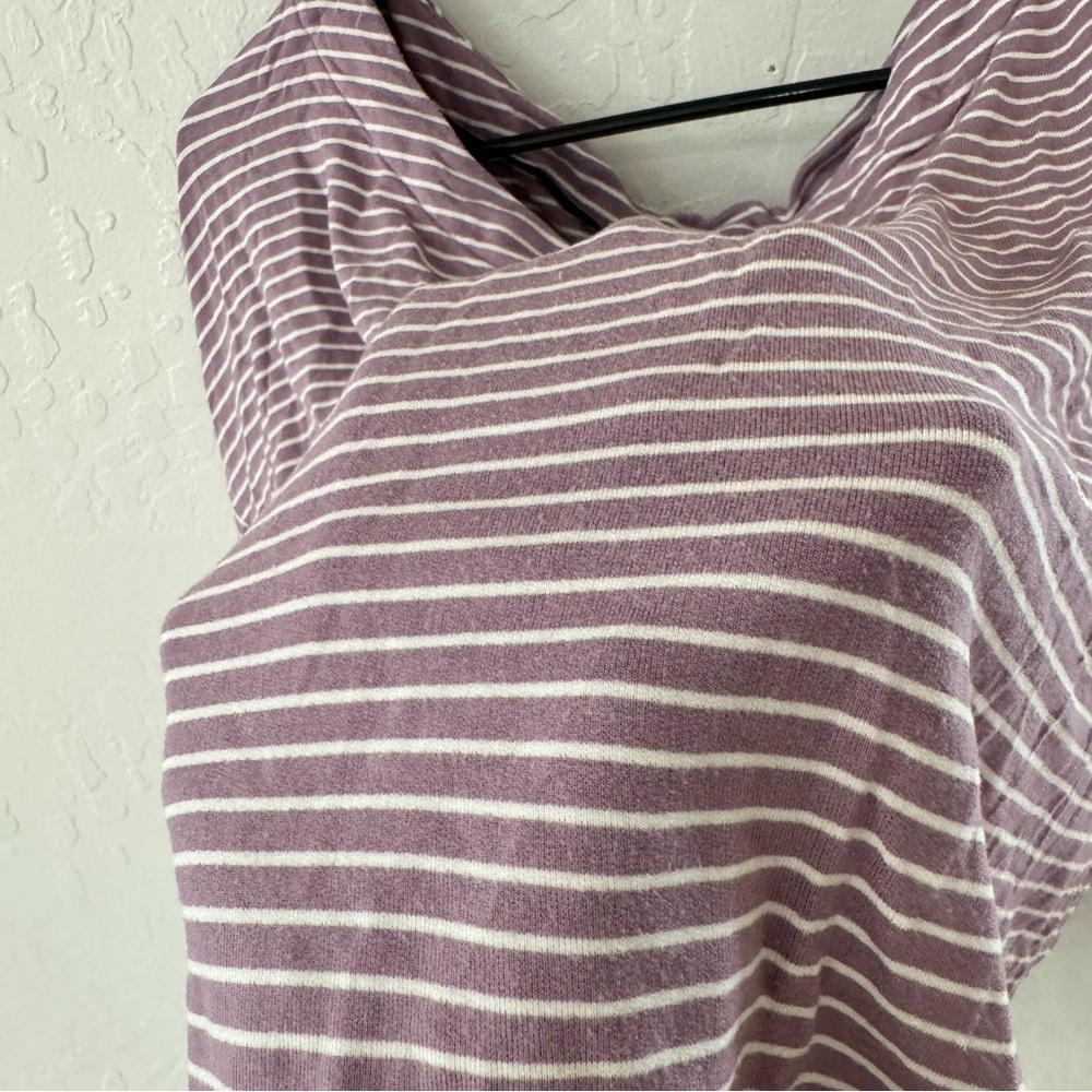 🤍 Boden Katrina Jersey Knit Top Size 12 US Purple Stripe Boxy Shirt 🤍 - Picture 6 of 10